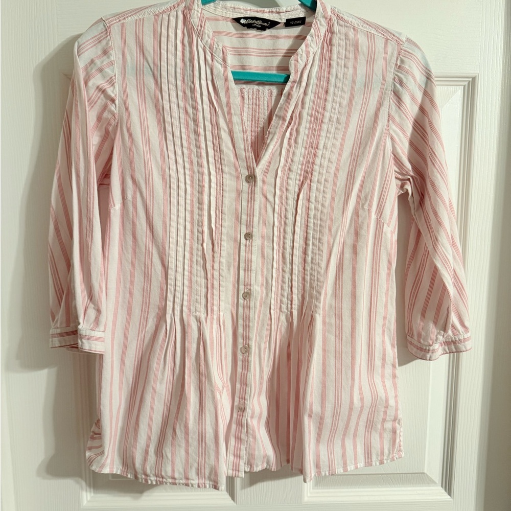 Eddie Bauer Red and White Striped Cotton Too